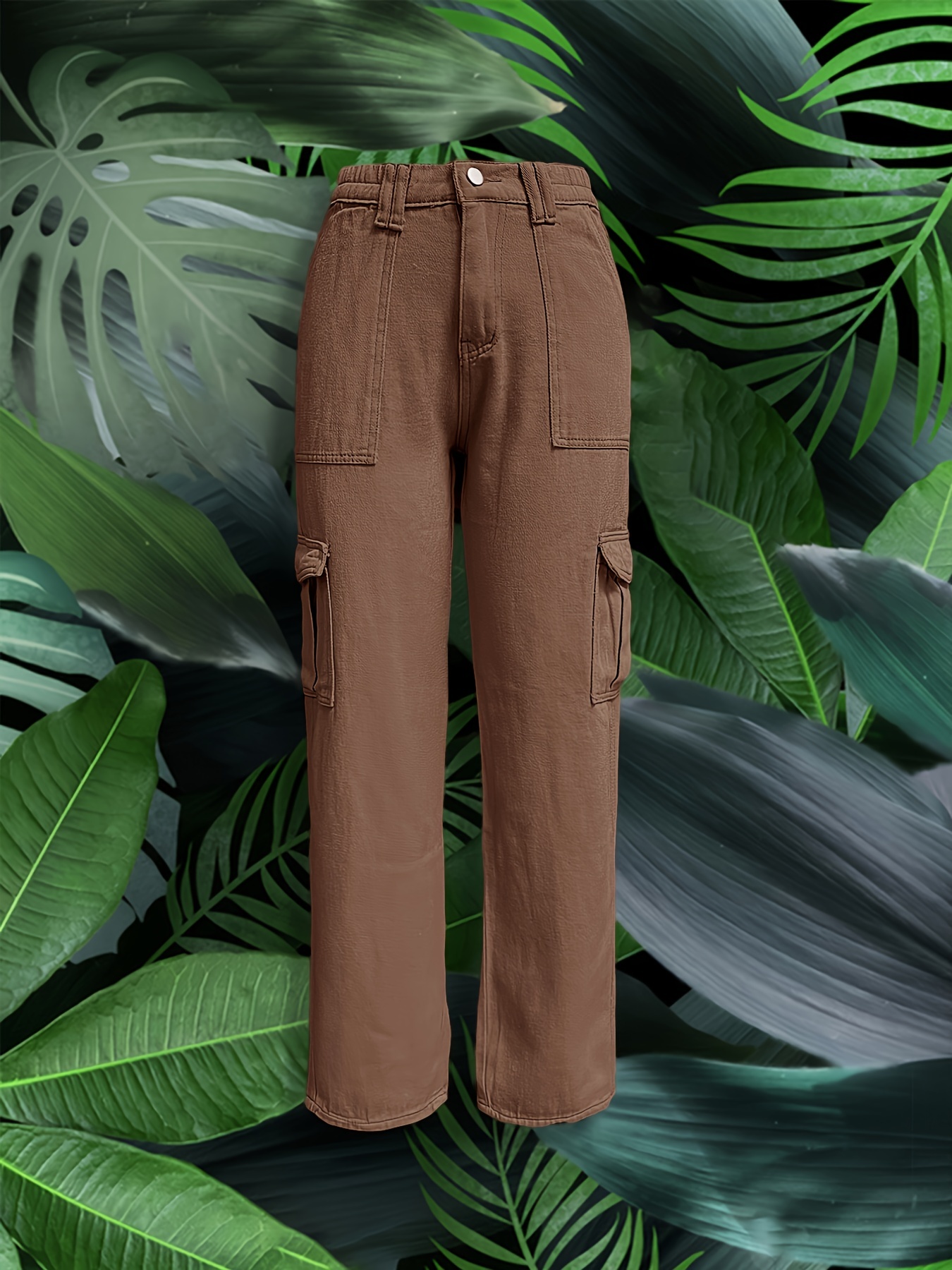 Women's Relaxed Fit Long Pants in Rust