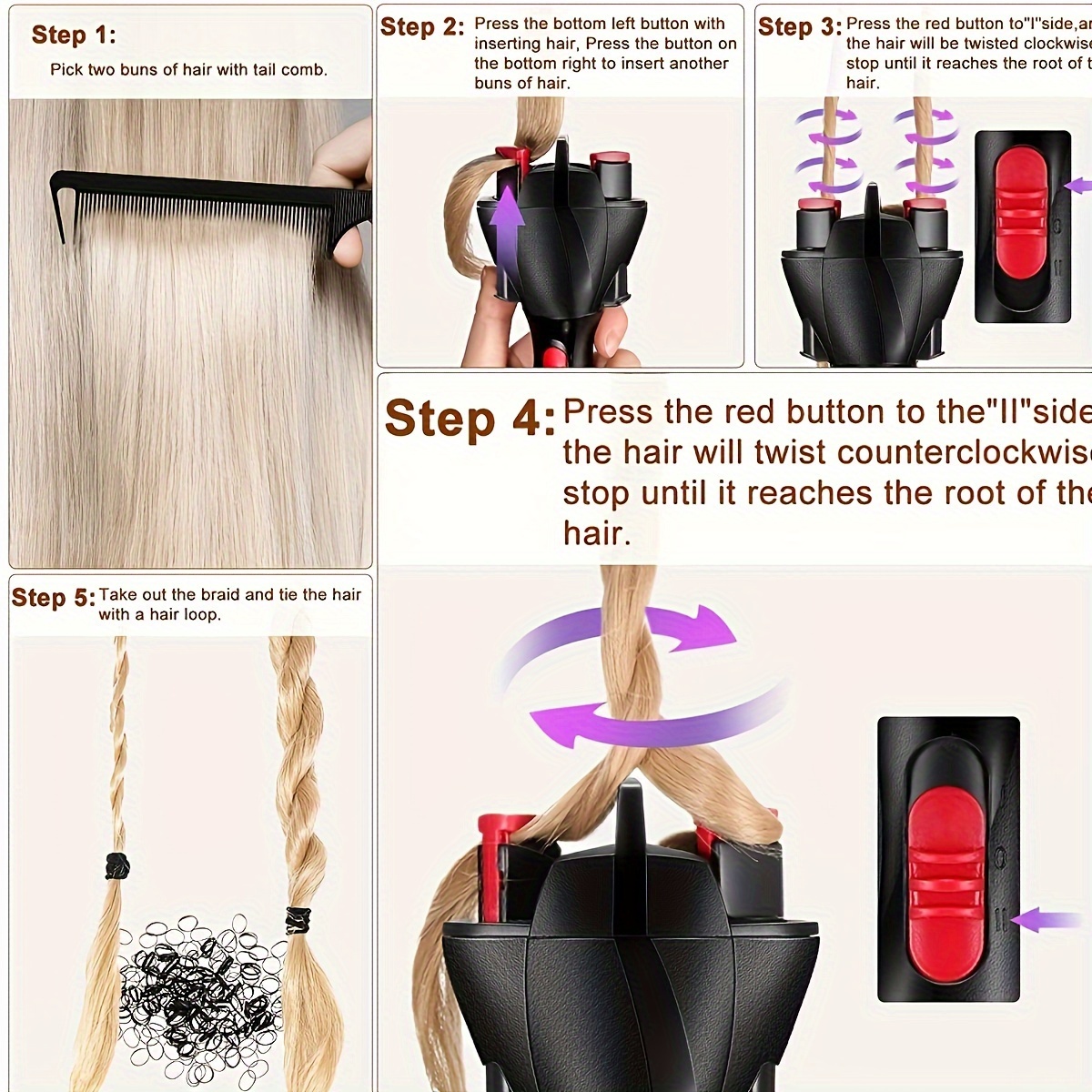 Electric Hair Braider Automatic Twist Braider Knitting - Temu