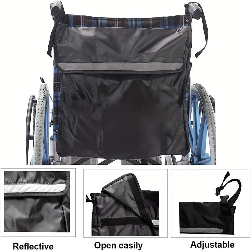 Wheelchair Backpack for Back of Chair, Wheelchair Bag for Walker,  Wheelchair Accessories for Adults, Walker Bag, Wheel Chair Caddy,  Accessible Pouch
