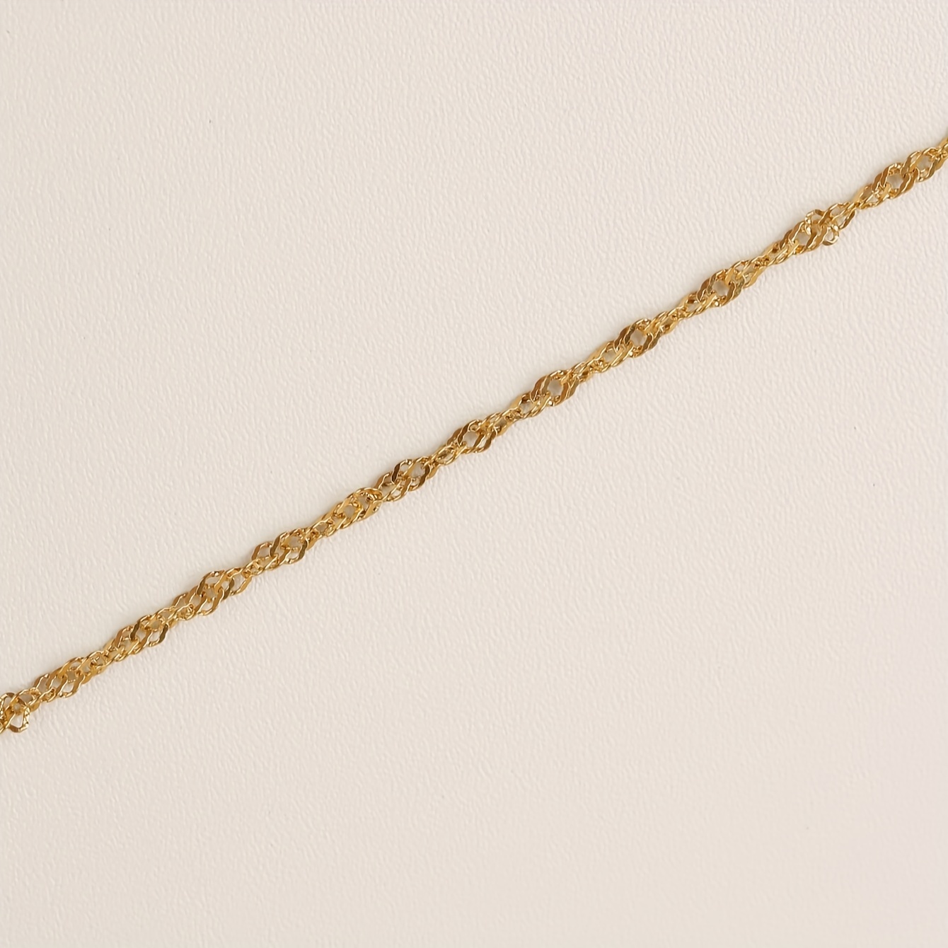 Water Ripple Stainless Steel Gold Chain