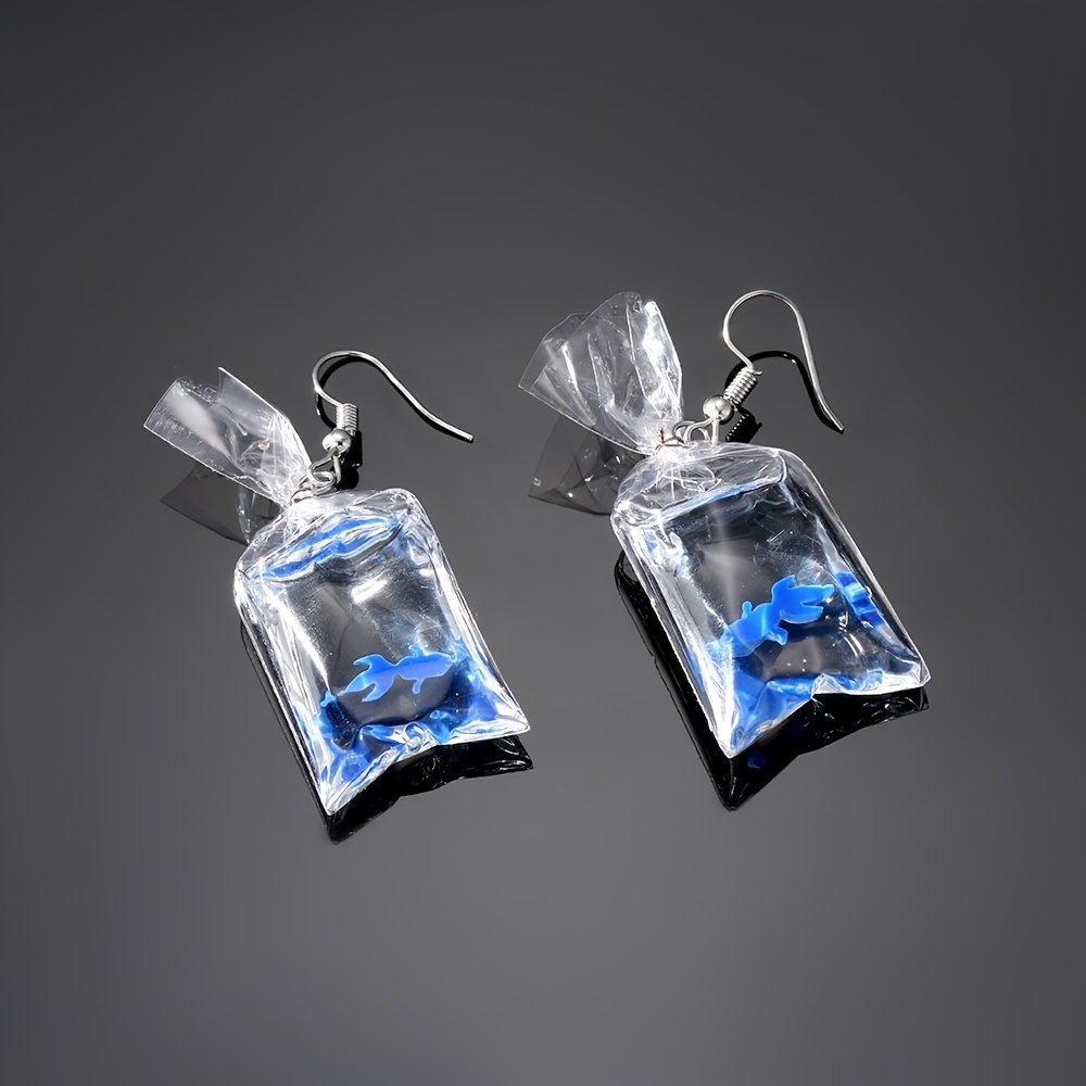 Fish in a bag on sale earrings