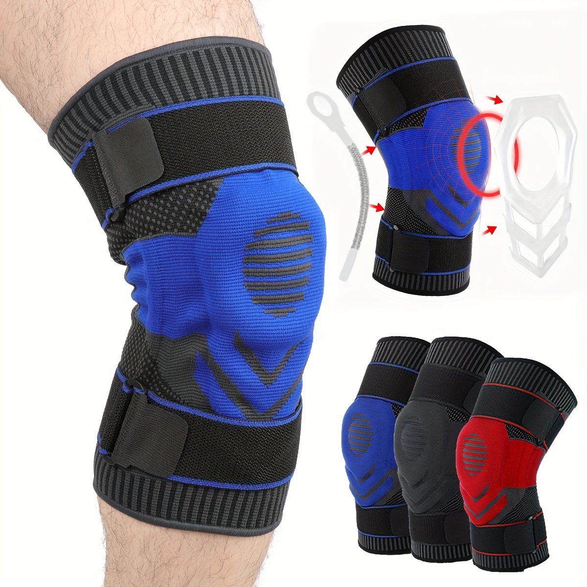 NEENCA 1 Pcs Knee Brace with Side Stabilizers Patella Gel Pad Knee