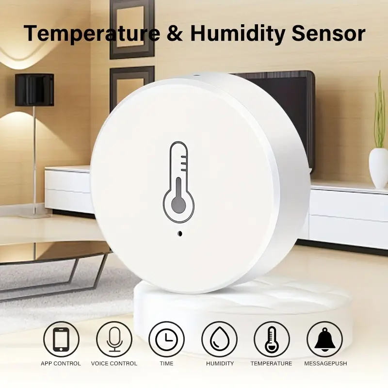 Tuya Real Time Zigbee Temperature And Humidity Sensor Work - Temu
