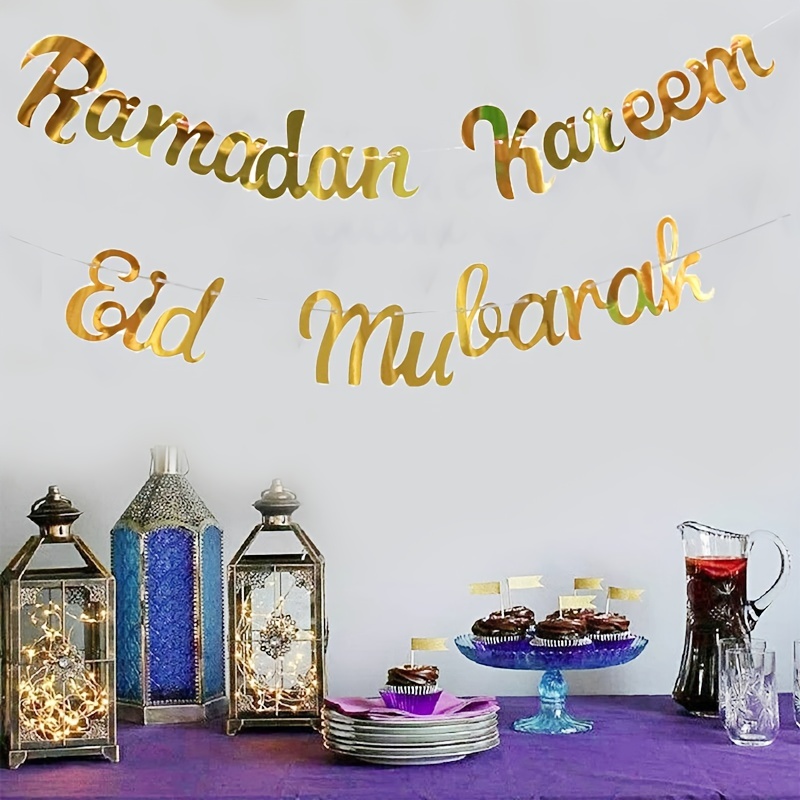 Ramadan Decorazione Tavolo Runner Decor Per la Tovaglia di Casa Ramadan  Kareem Partito musulmano islamico Eid Al Adha Regali