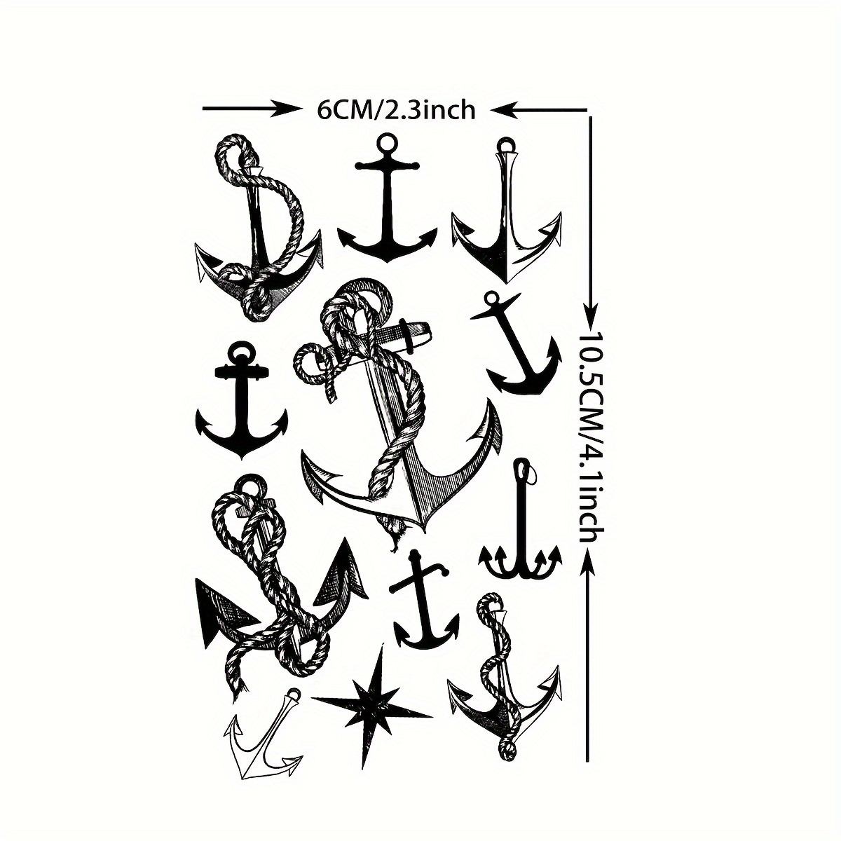 Pirate Ship Anchor Temporary Tattoos For Men Adults Women, Shark Compass  Pirate Captain Boat Tattoo Stickers, Long Lasting Shark Waterproof Fake  Tattoo Paste - Temu