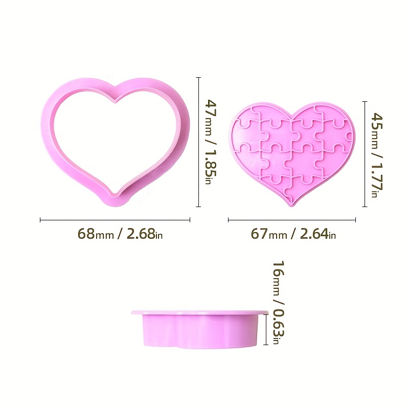 OEM 6 in 1 Heart Shape Silicone Mold For Baking Mousse Cake DIY Silicone  Molds