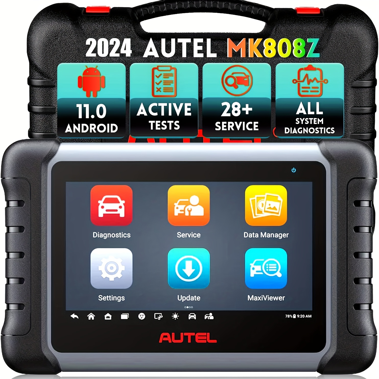  Autel MaxiCOM MK808BT PRO: Android 11, 2024