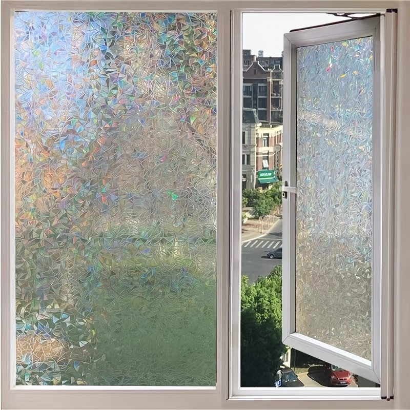 1 Stück Fenster-Sichtschutzfolie, bunte Fensterfolie, statisch haftende  Fensterfolie, Glasfenster-Aufkleber - Temu Austria