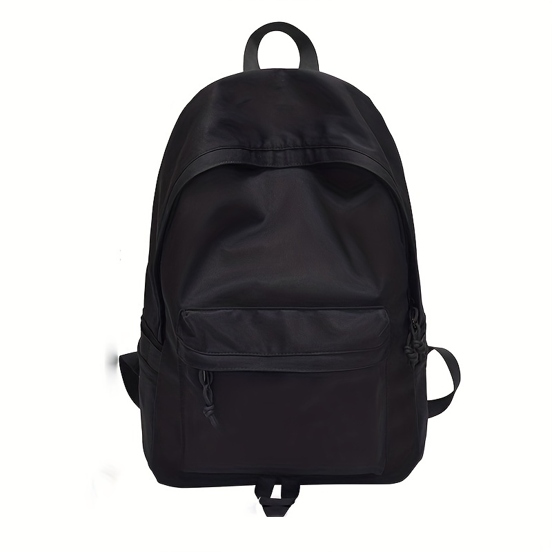 Large Capacity Canvas Black Backpack Light Simple Travel Bag