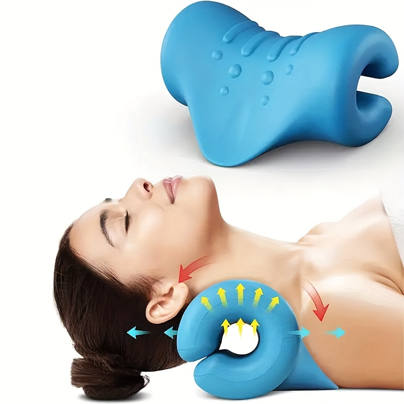 

Neck Shoulder Stretcher Relaxer, Cervical Chiropractic Traction Device Pillow, For Cervical Spine Massage