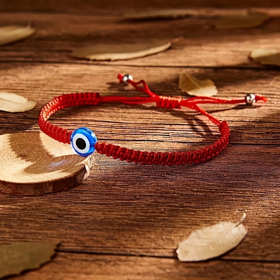Red Bracelet Ladies Devil Eye Red Knot String Bracelet - Temu