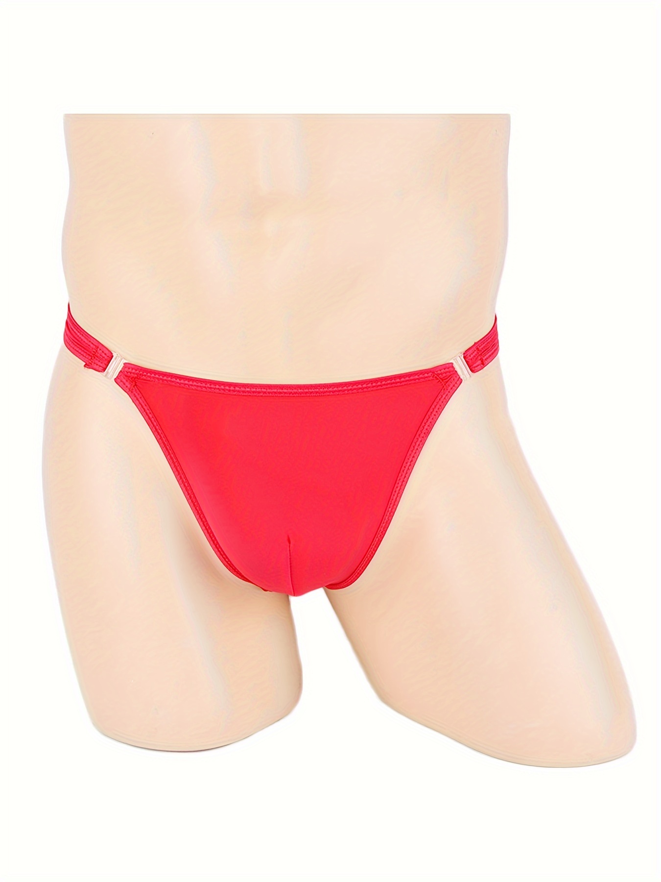Men's Low-rise Bulge Pouch Thong Ice Silk G-string Bikini Underwear  Underpants