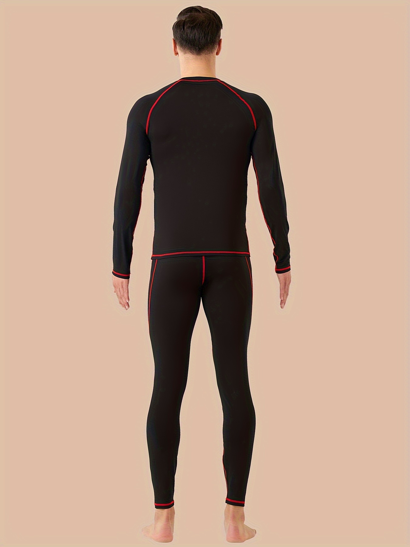 Men's Thermal Underwear Set, Winter Base Layer Sport Long Johns Top &  Bottom Suit Compression Cold Weather Gear for Skiing