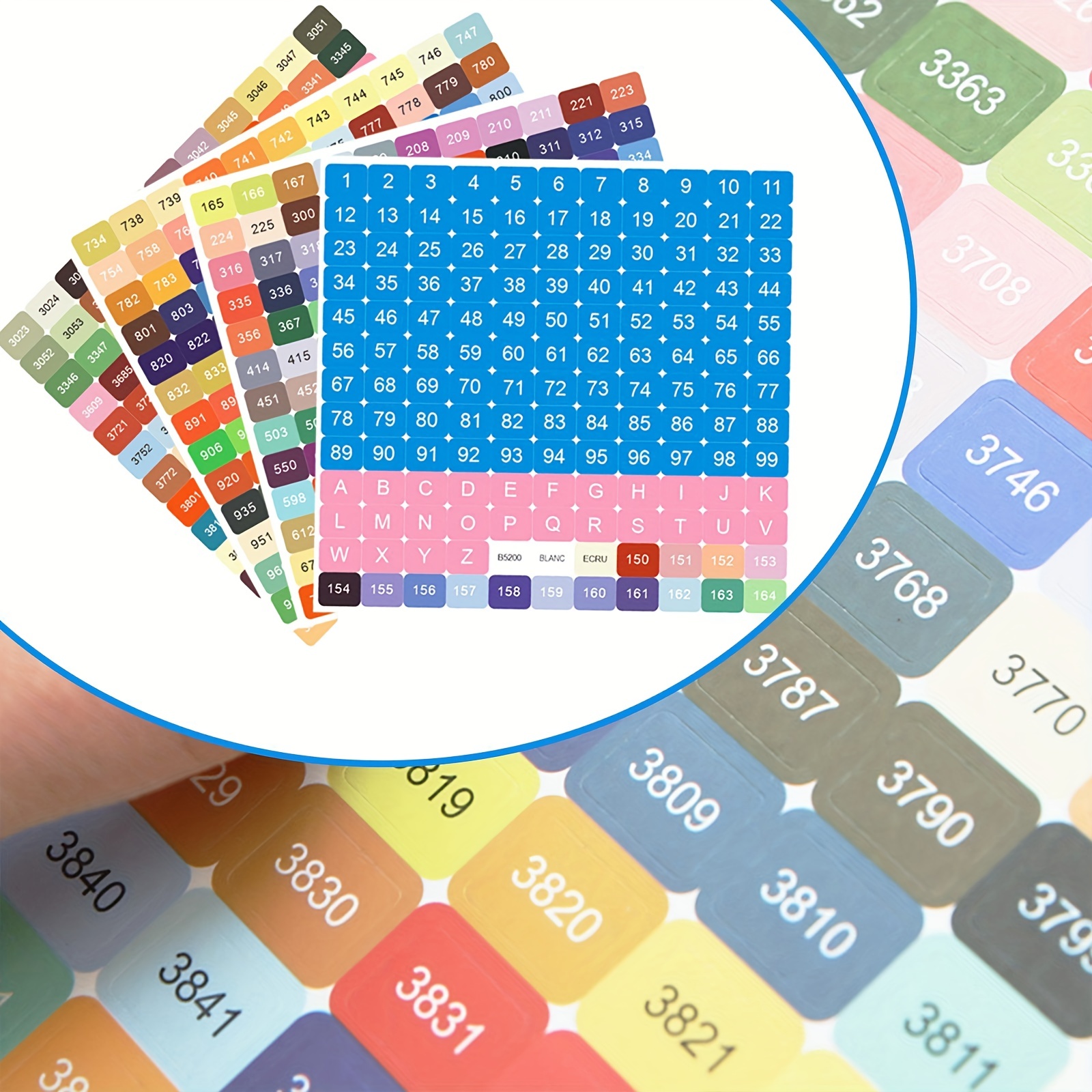 Diamond Painting Color Number Stickers 447 Dmc Labels - Temu