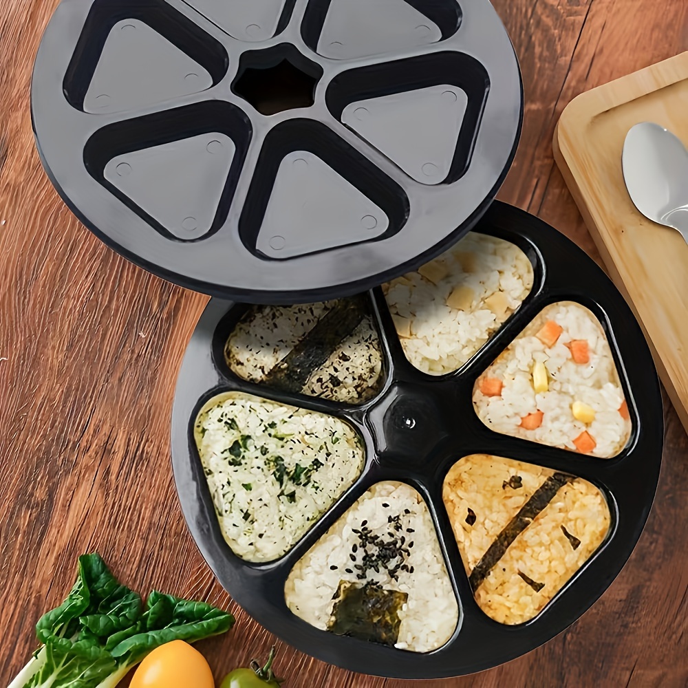 DIY 6 Cavity Sushi Mold Triangle Rice Ball Sushi Maker Set Japanese Kitchen  Tools Bento Box Meal Supplies Kitchen Accessories