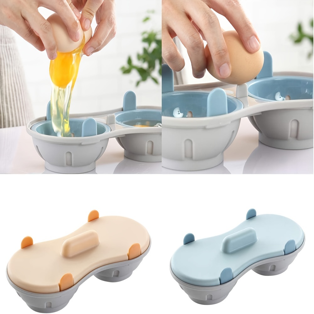 Silicone Egg Poacher Microwave Easy Poached Egg Maker Double Cups Kichen  Tools