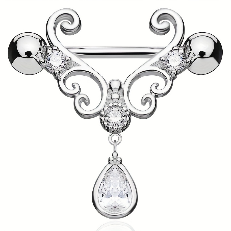 European Water Drop Pendant Nipple Ring Jewelry