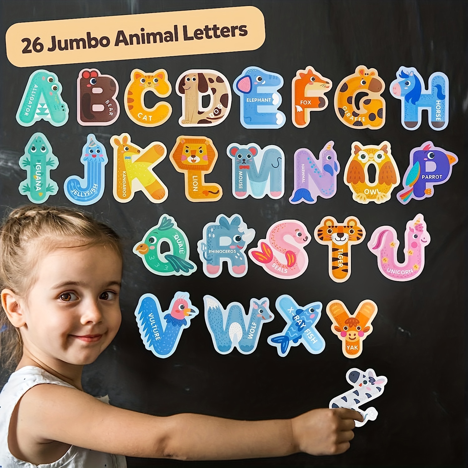 36 lettre magnétique aimant enfant ecole alphabet