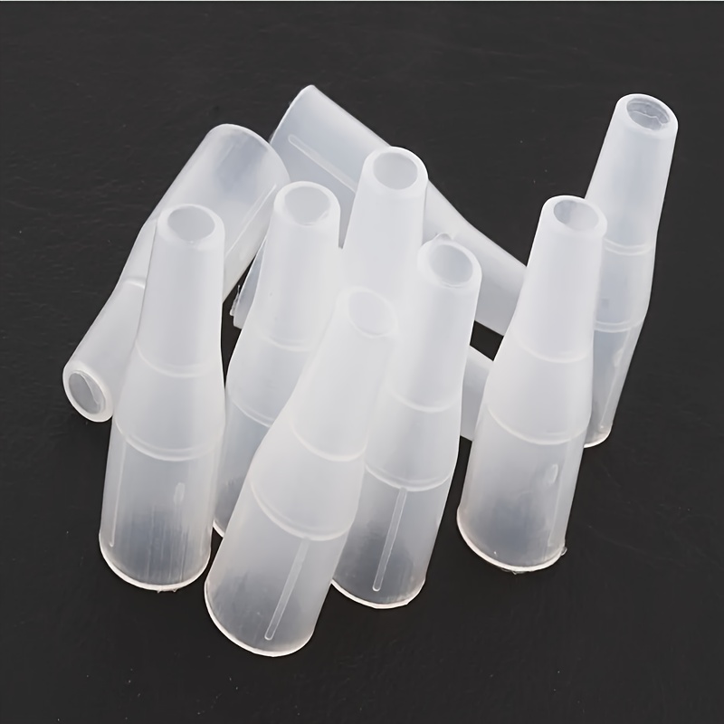 High Quality 10pcs Transparent White Pencil Cap Pen Cover Student School Office Stationery Supplies