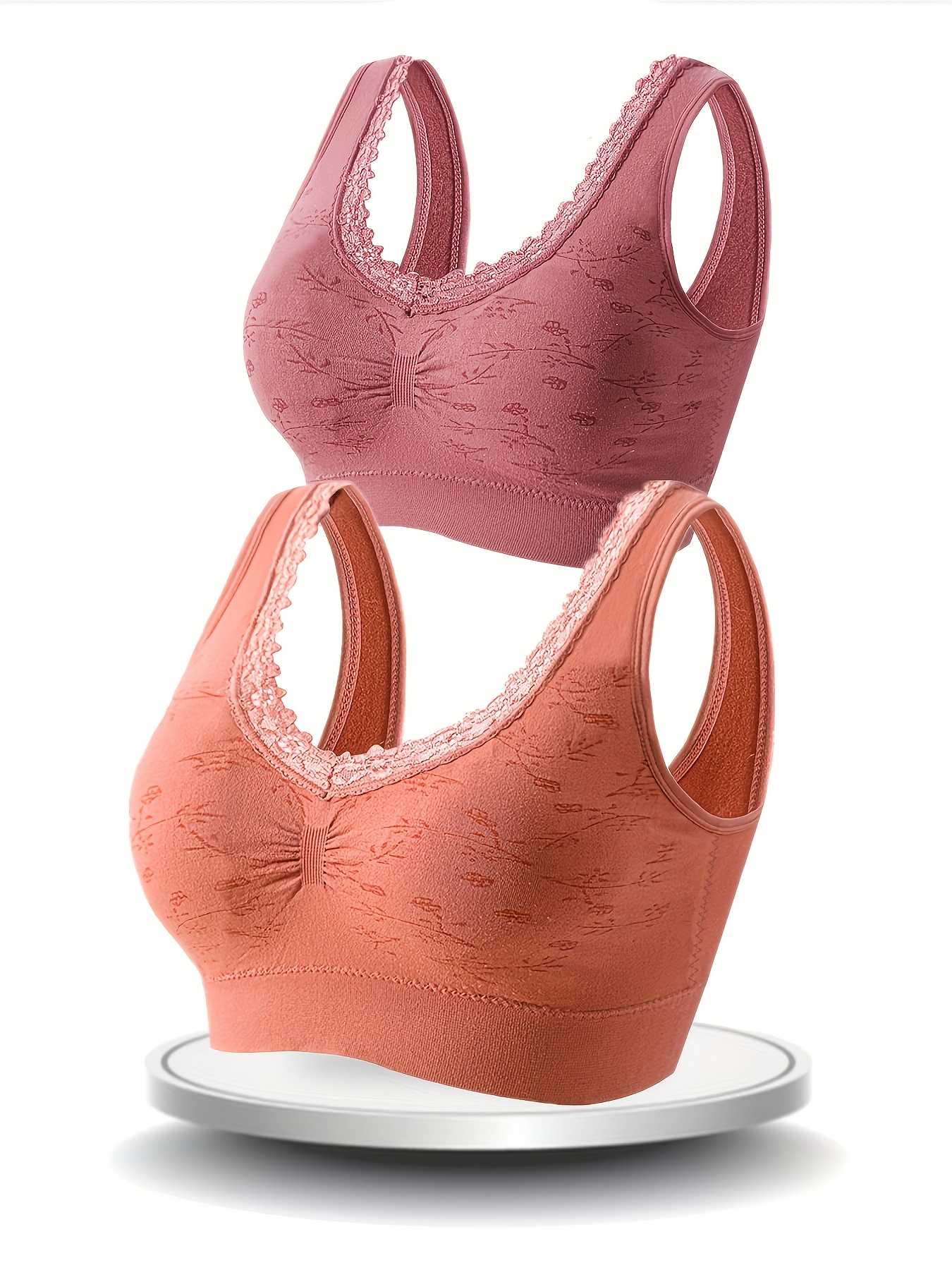 Smiling Print Wireless Bra Comfy Breathable Full Coverage - Temu