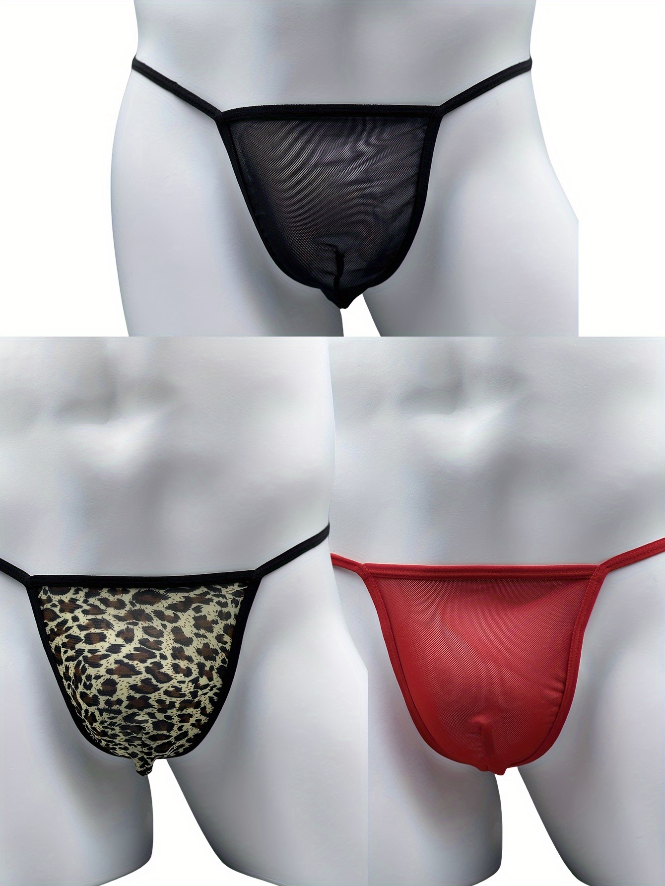 Men's Mesh Sexy Thongs Underwear, Breathable Comfy Stretchy Jockstrap, Sexy  Lingerie, Sleepwear