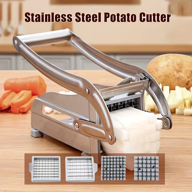 Potato Cutter, Potato Chipper, Stainless Steel Household Potato