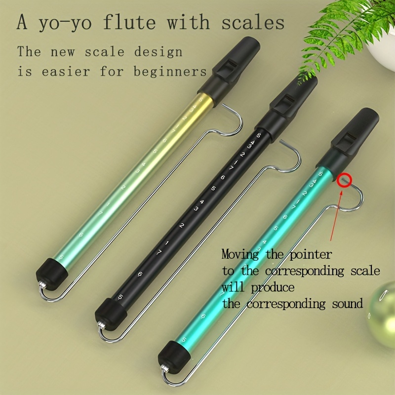 The Newly Designed Sliding Flute Is Designed With A Pointer Corresponding To The Scale. Slide The Pointer To The Corresponding Note To Easily Find The Note You Need To Play, Reduce The Difficulty Of Playing.Suitable For All Ages And Has Endless Fun.