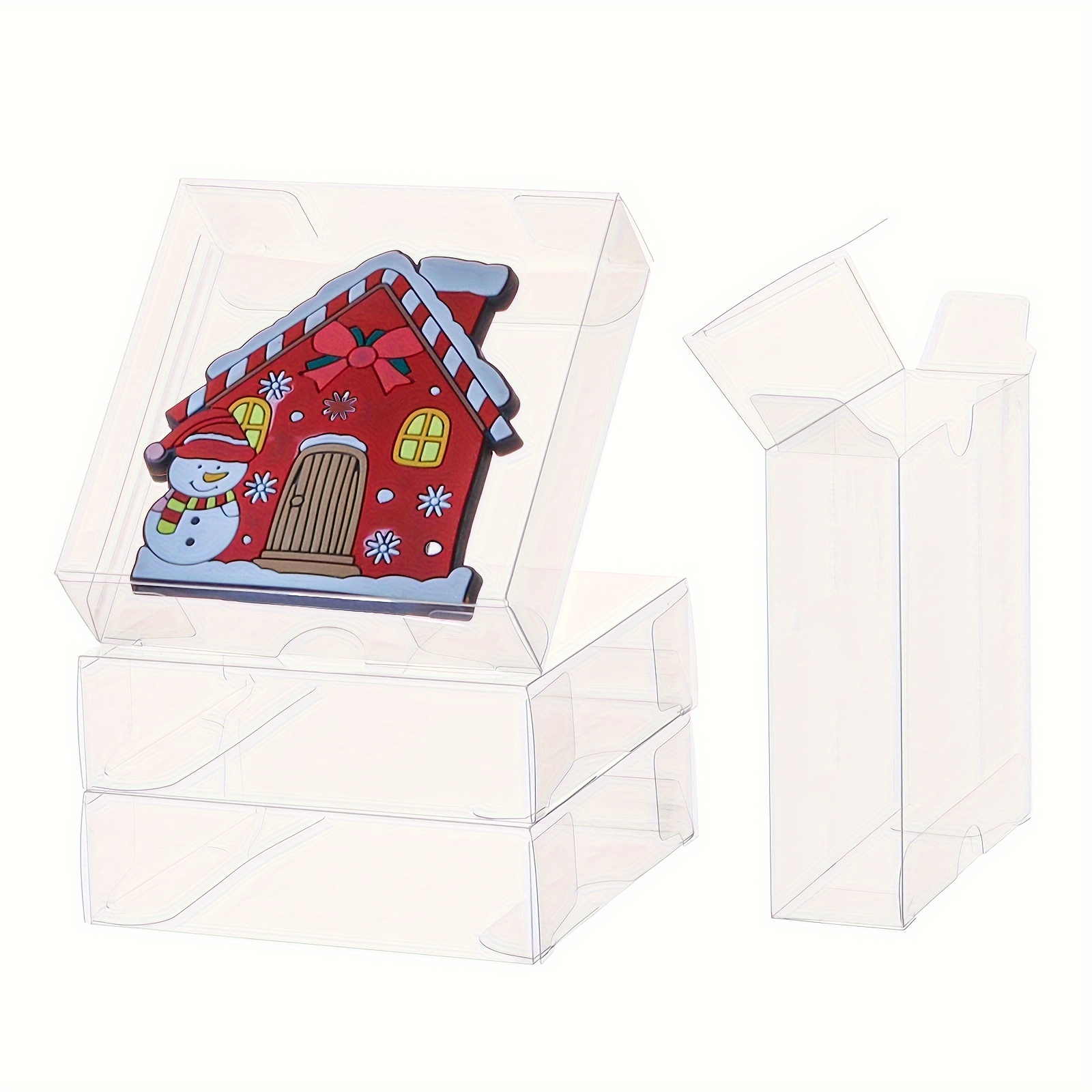 Cajas de regalo rojas de Navidad de 4 x 4 x 4 pulgadas, 50 unidades, cajas  de regalo pequeñas con tapas para adornos de regalo, velas, tazas