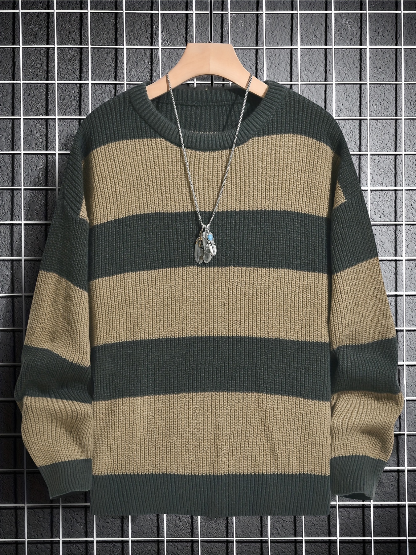 Stylish Colorblocked Striped Sweater