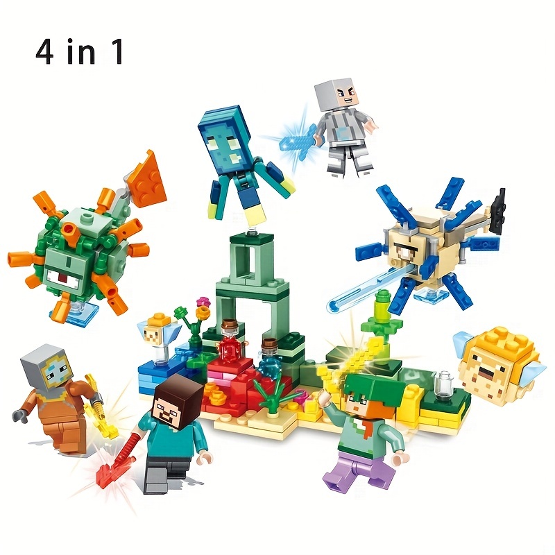 Mine Blocks Set, Four In One Set, Can Be Composed Of Not Scene, Suitable  For Game Fans As Well As Gifts - Temu Austria