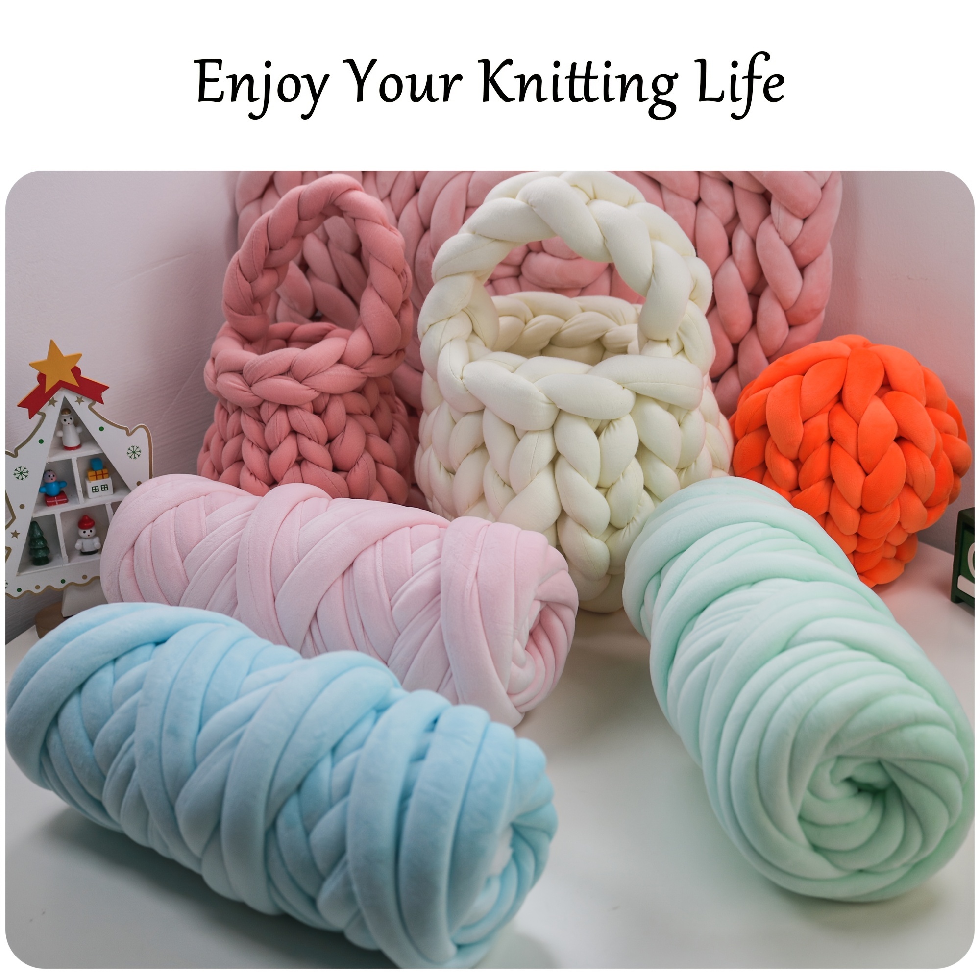Thick Super Bulky Chunky Yarn Hand Knitting Crochet Soft Big - Temu