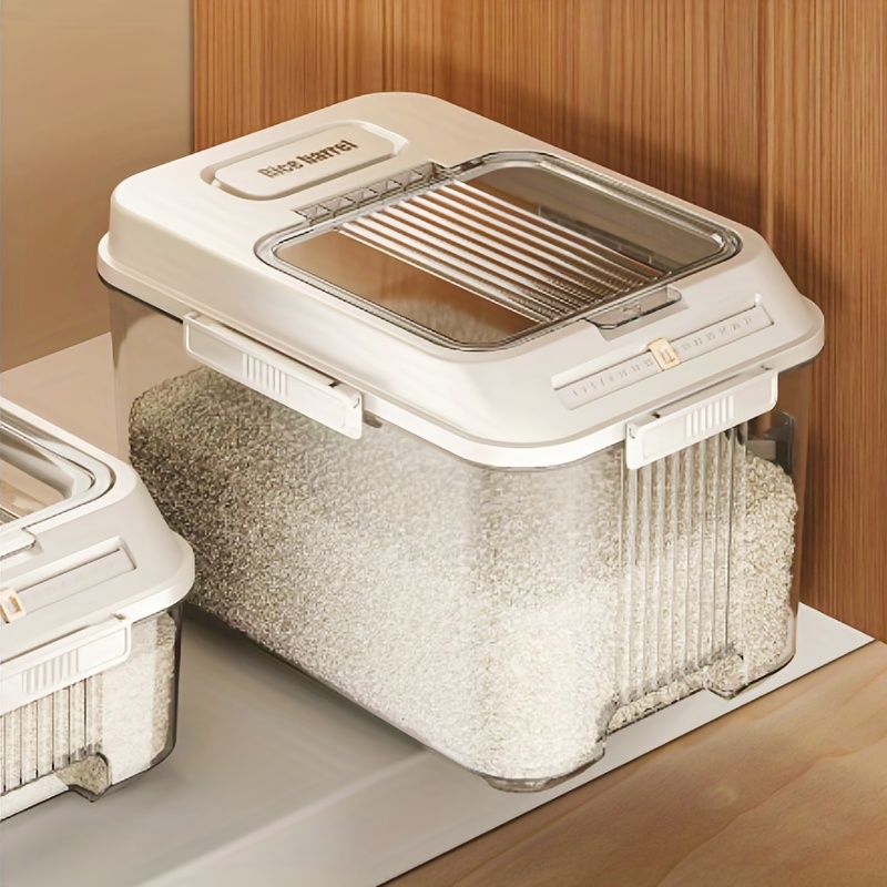 Airtight Rice Dispenser Automatic Flip Cover Food Storage