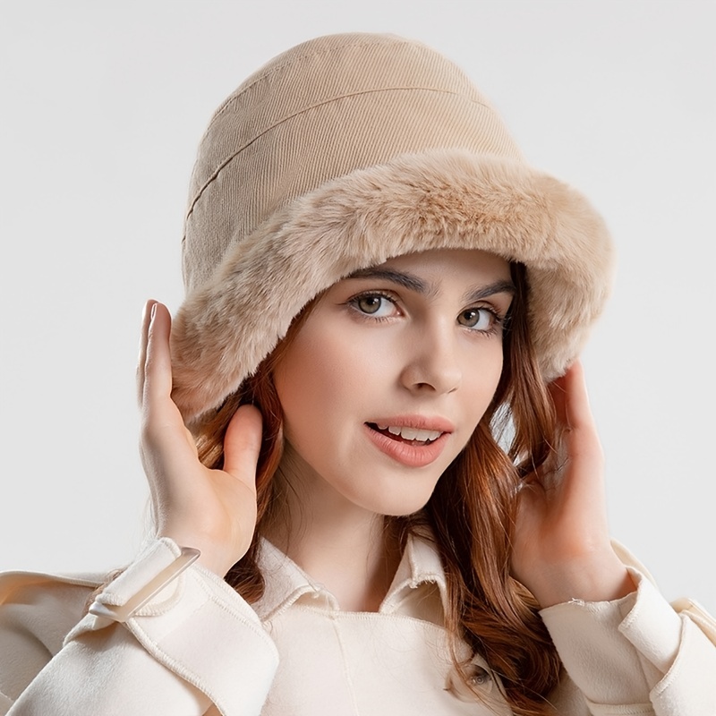 Lightweight Warm Fishing Hat Winter Cozy Fur Bucket Hat Ice - Temu