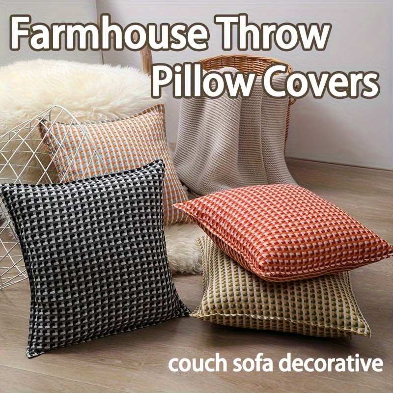 Cotton Fluffy Boho Chic Throw Pillow Cover For Modern Home Neutral