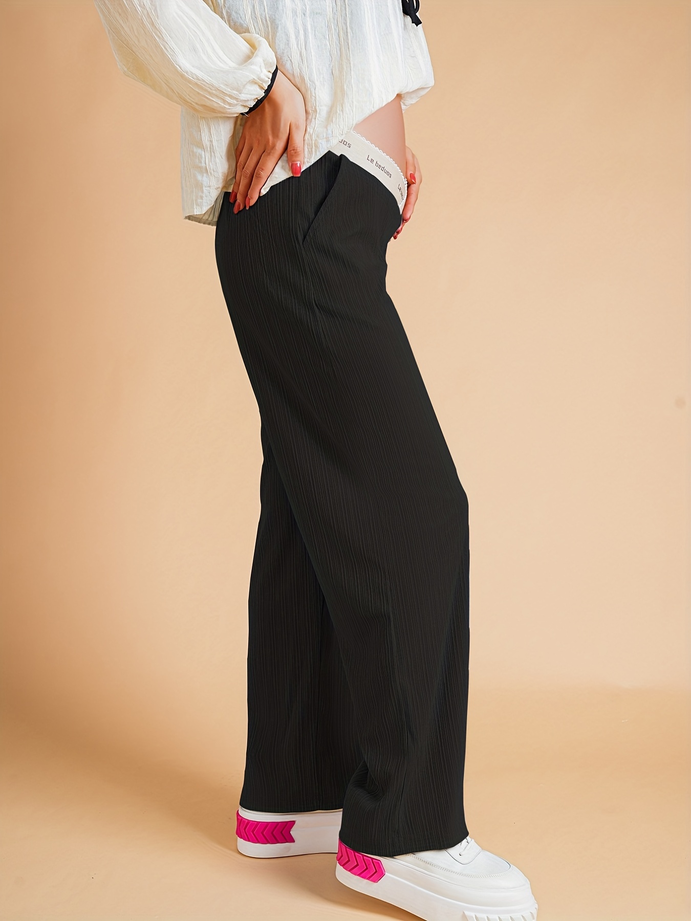 Women's Casual Maternity Pants for Comfortable Belly Support