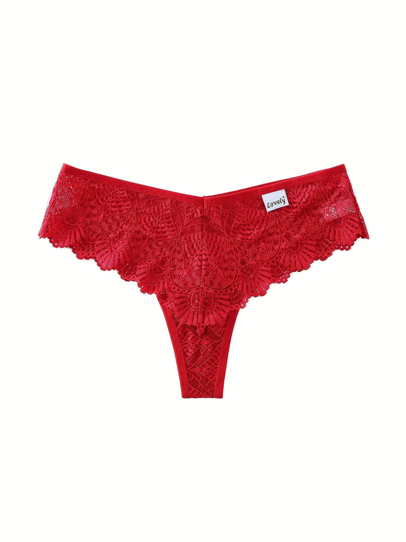 Lace Stitching Thongs Comfy Hollow Stretchy Intimates - Temu Canada