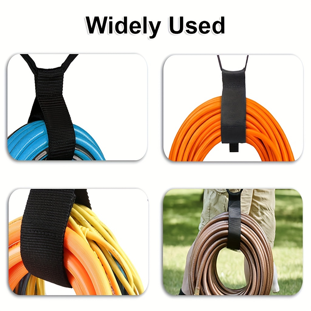 2pcs Extension Cord Organizer Extension Cord Holder With Handle And Grommet  Portable Storage Straps For Extension Cords Cables Ropes Garden Water Hoses  Garage Tool Carrying And Hanging - Tools & Home Improvement 