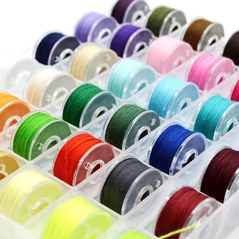 36PCS Sewing Thread with Bobbin and Bobbin Sleeve, Standard Size and  Assorted Colors, Thread Machine DIY, for Multiple Sewing Machines