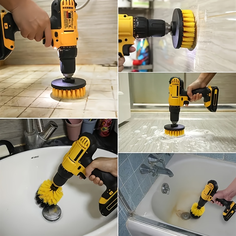 2/3.5/4 Inch Electric Drill Brush Drill Grout Power Scrubber Turbo Cleaning  BrushBathroom Kitchen Cleaning Brush Electric Scrubber Scrub Bit