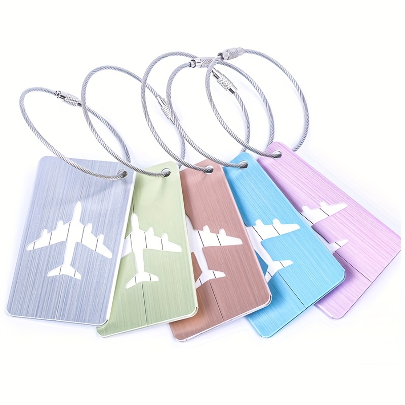 Colorful Aluminium Luggage Tags With Name Id Cards Stainless - Temu