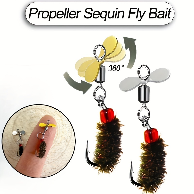 JIYAN Fly Fishing Flies Kit, 5Pcs Handmade Fly Fishing Gear with