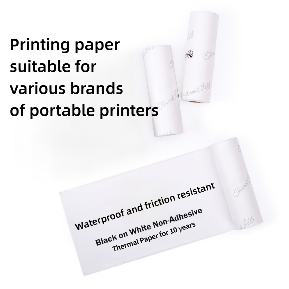 5 Rouleaux De Papier D'impression Thermique Papier D'imprimante Mini 57mm  De Largeur Papier Continu Blanc - Temu Belgium