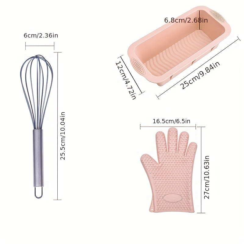 Silicone Baking Scraper Oil Brush Shovel Egg Beater Long - Temu