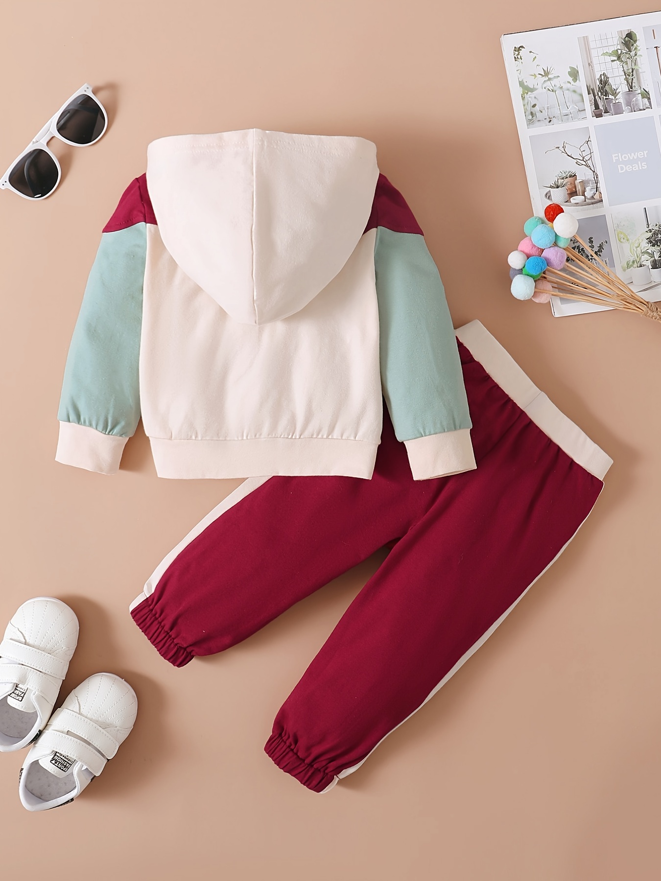 color block hoodie sweatshirt