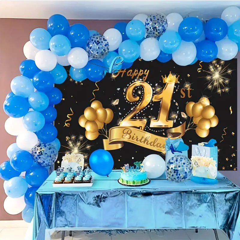 21st Birthday Party Decoration Fabric