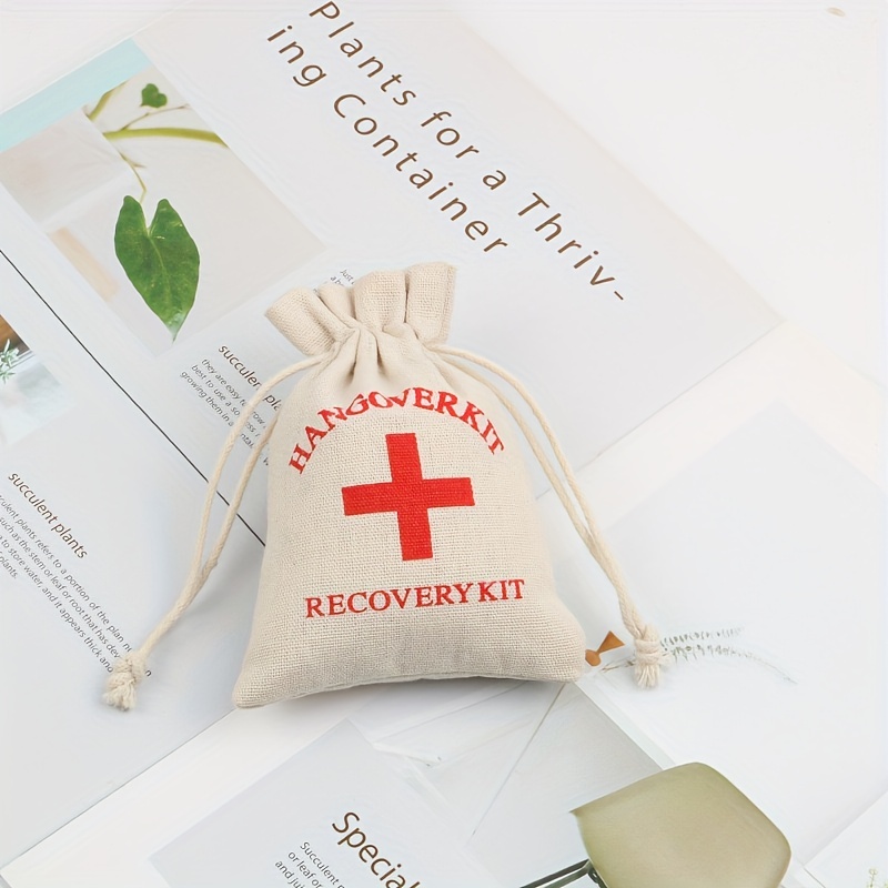 10pcs Hangover Kit Burlap Bags, Emergency Survival Kit Pouches For  Bachelor/bachelorette Party Supplies