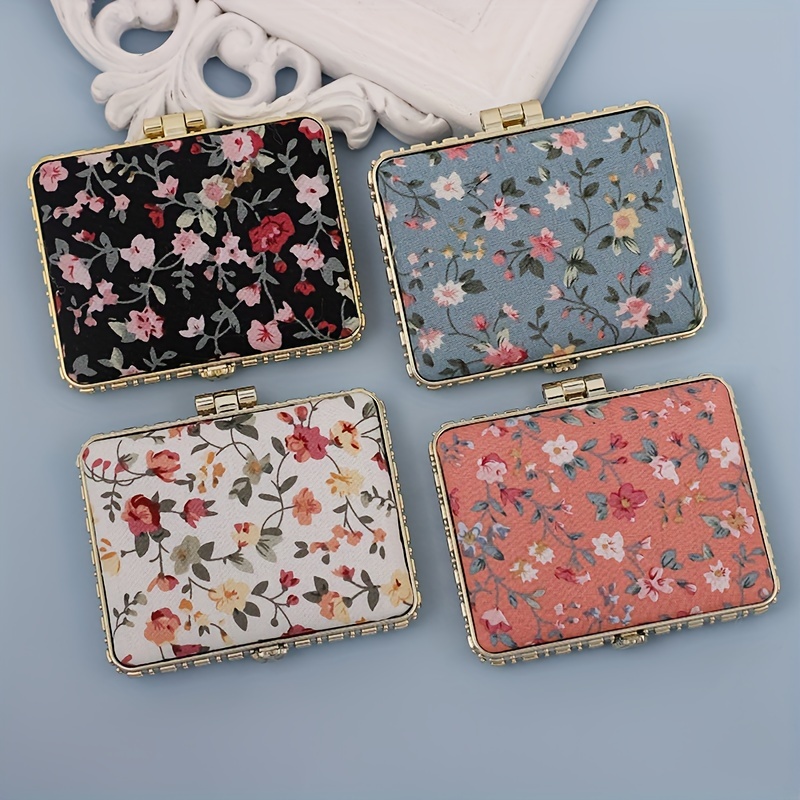 ccHuDE 2 Pcs Square Compact Folding Mirrors Vintage Rose Pocket Mirror Mini  Double Sided Mirror Portable Travel Purse Mirror for Makeup - Yahoo Shopping