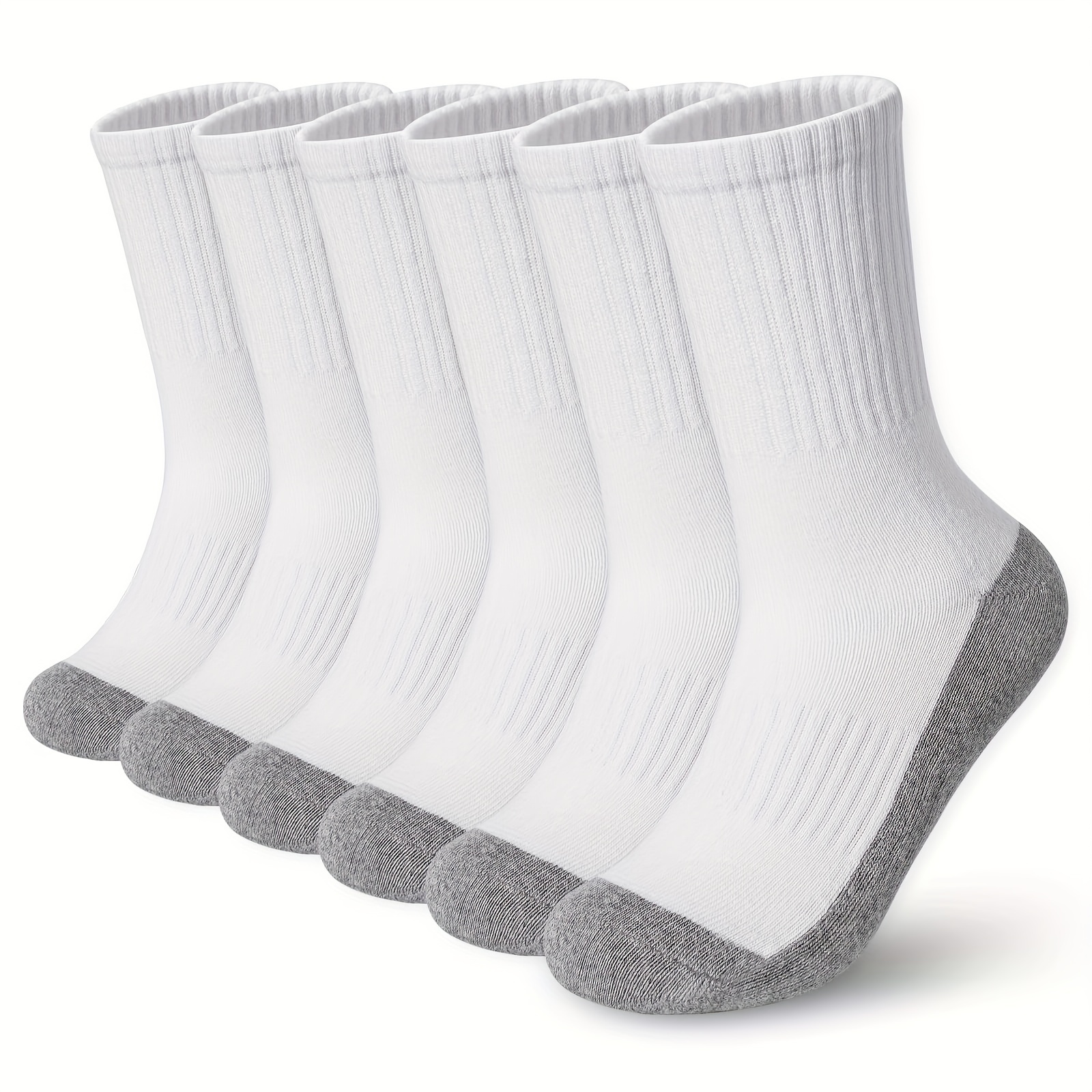 6 Pairs Boy's Mid Crew Sport Socks