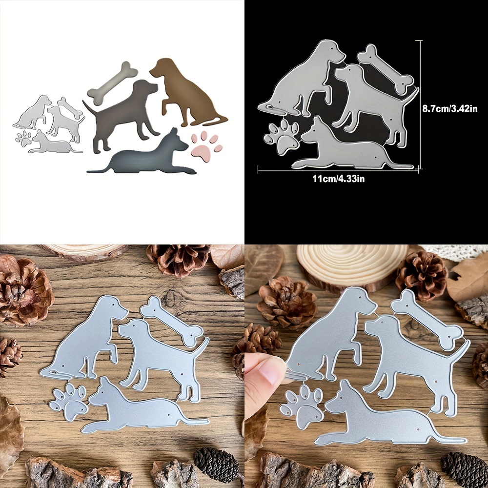 Lovely Pets Dogs Cats Borders Metal Cutting Dies Scrapbook - Temu