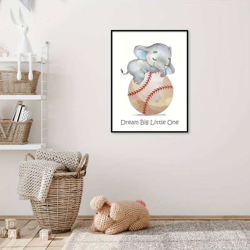 Custom Name Art Prints Personalized Elephant Giraffe Wall - Temu